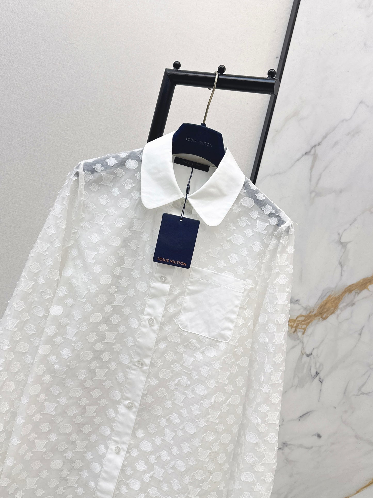 26ss Logo jacquard fabric shirt