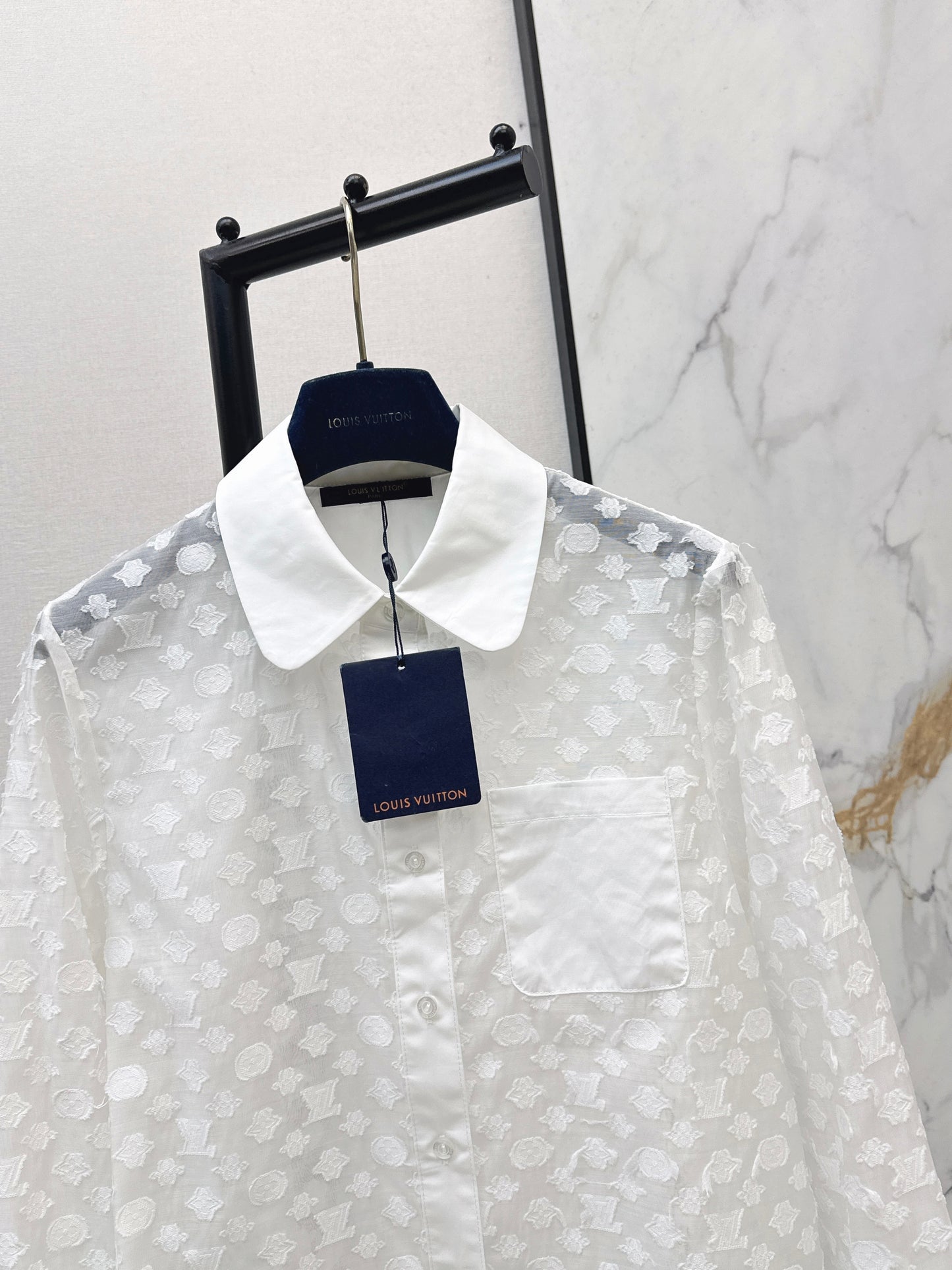 26ss Logo jacquard fabric shirt