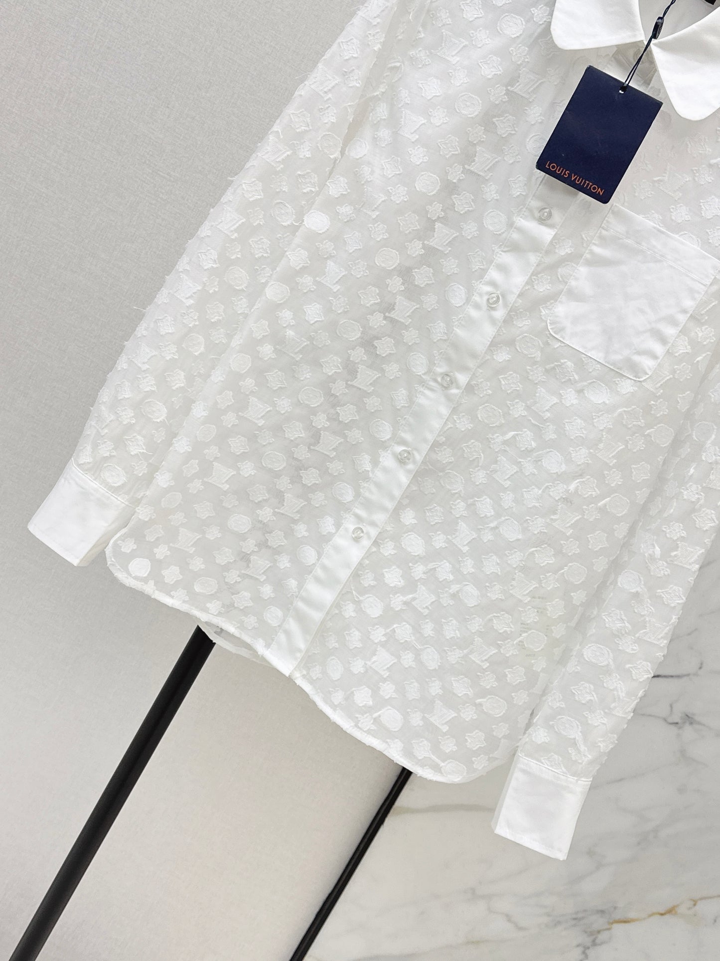 26ss Logo jacquard fabric shirt