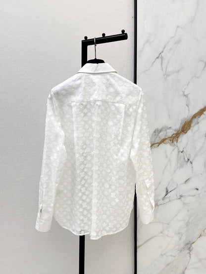 26ss Logo jacquard fabric shirt