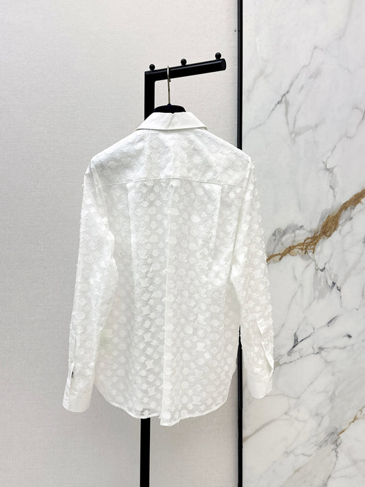 26ss Logo jacquard fabric shirt