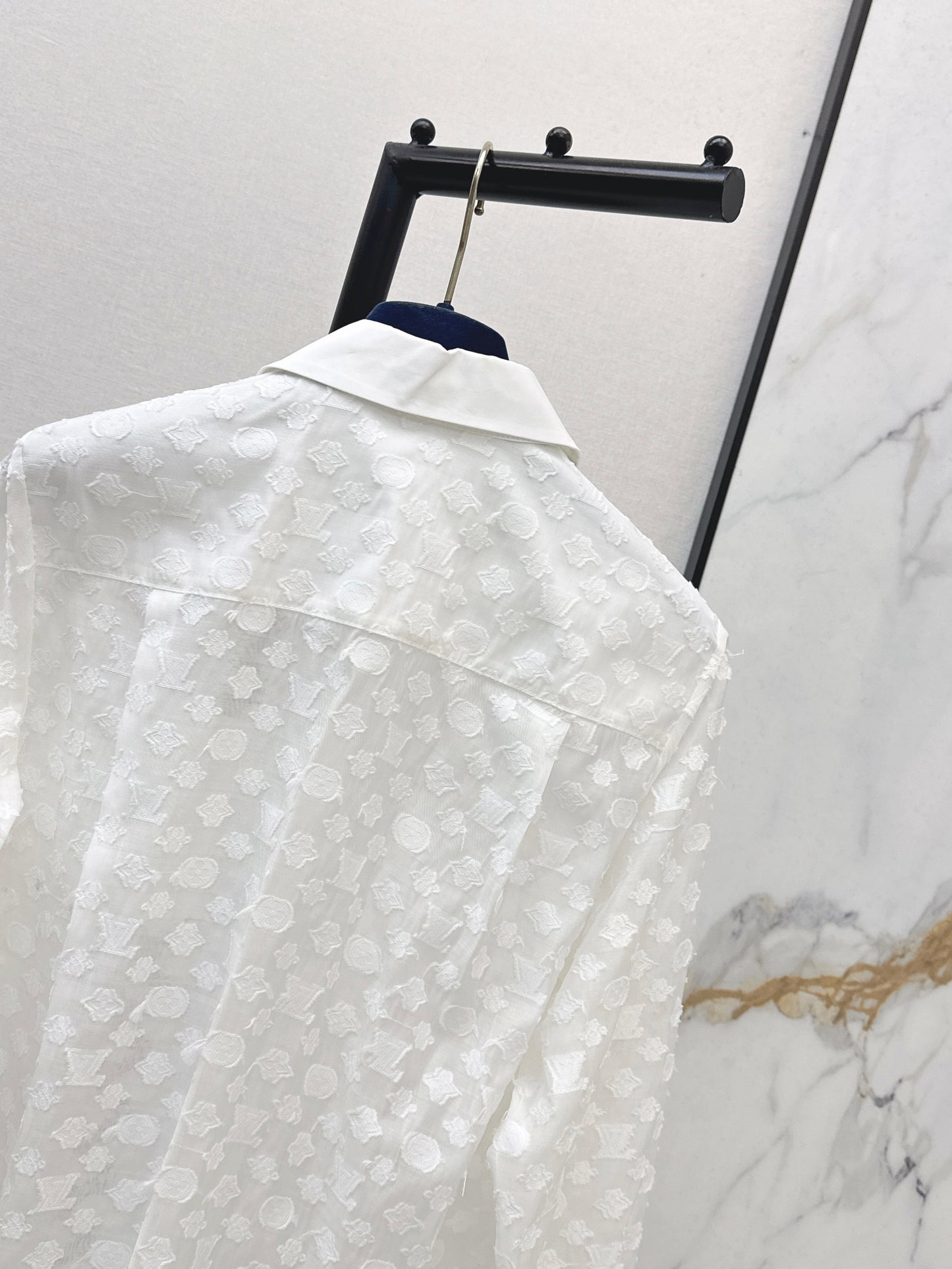 26ss Logo jacquard fabric shirt