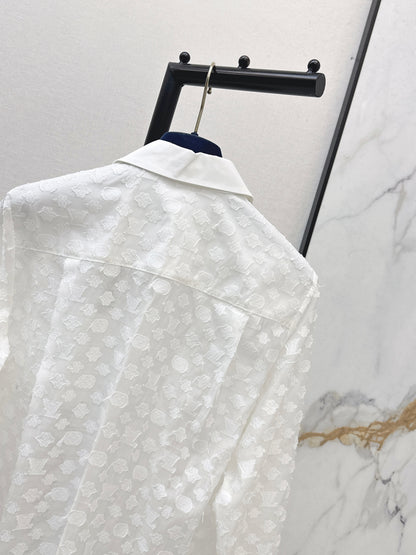26ss Logo jacquard fabric shirt