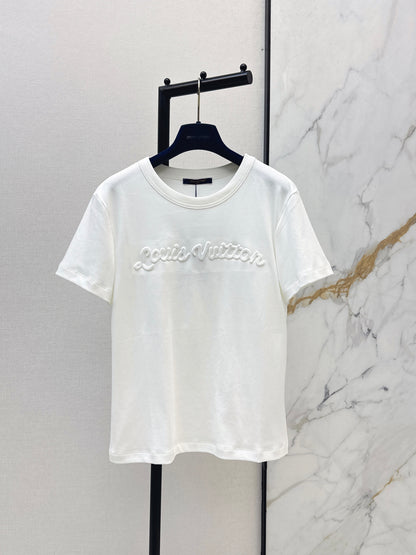 26ss Embossed Letter T-shirt