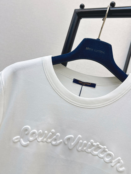 26ss Embossed Letter T-shirt