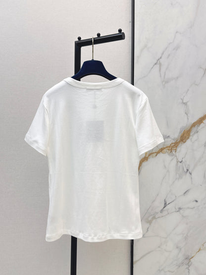 26ss Embossed Letter T-shirt
