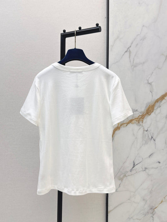 26ss Embossed Letter T-shirt