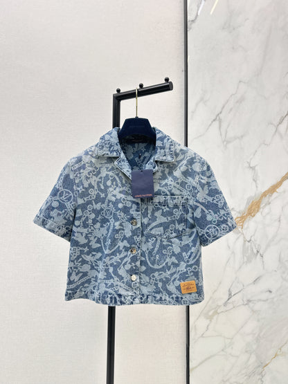 26ss Laser Chain Denim T-Shirt