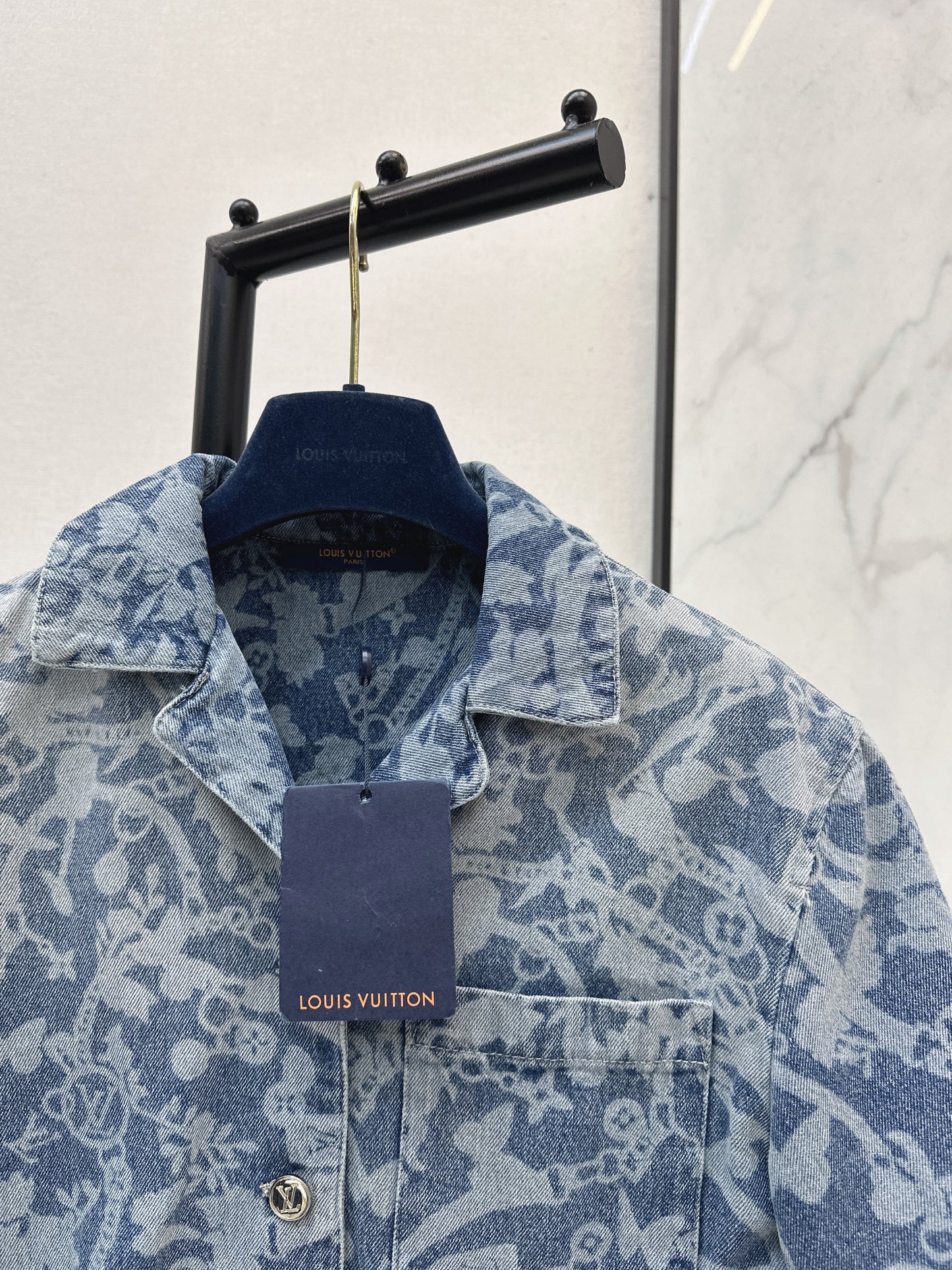26ss Laser Chain Denim T-Shirt
