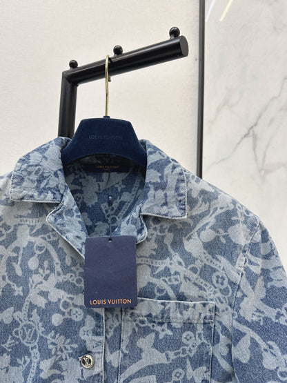 26ss Laser Chain Denim T-Shirt