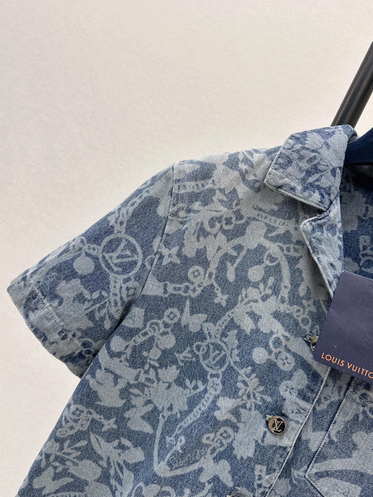 26ss Laser Chain Denim T-Shirt