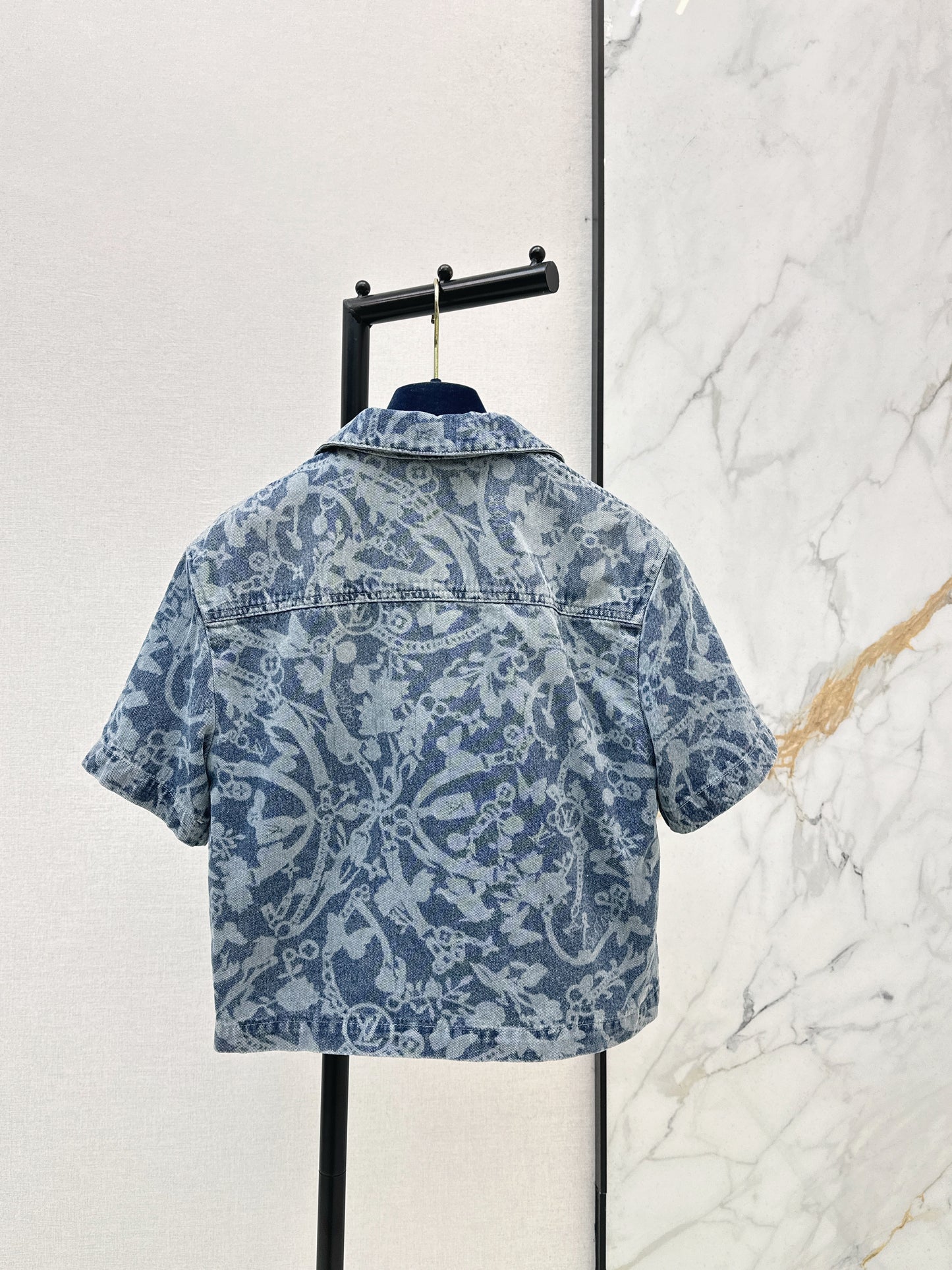 26ss Laser Chain Denim T-Shirt