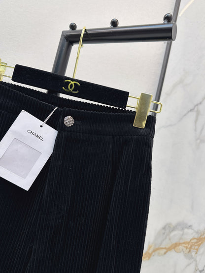 26ss Contrasting-tone trim flared pants