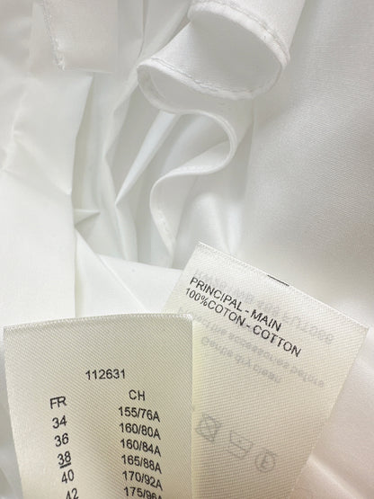 26ss White Shirt with Ruffled Trim
