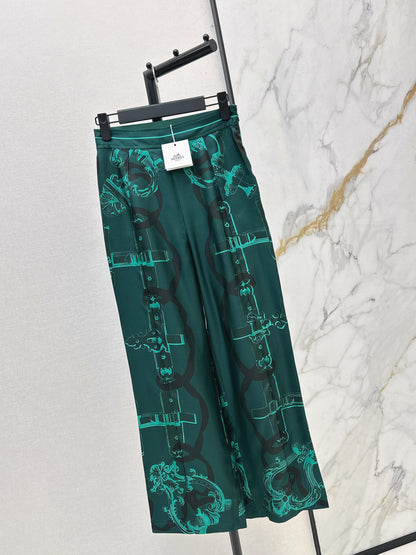 26ss Chain Link Pattern Straight Leg Pants