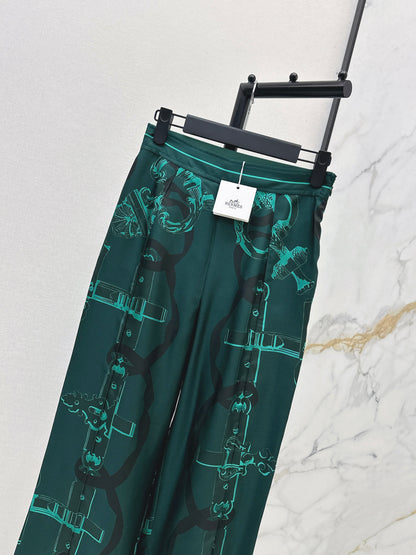 26ss Chain Link Pattern Straight Leg Pants