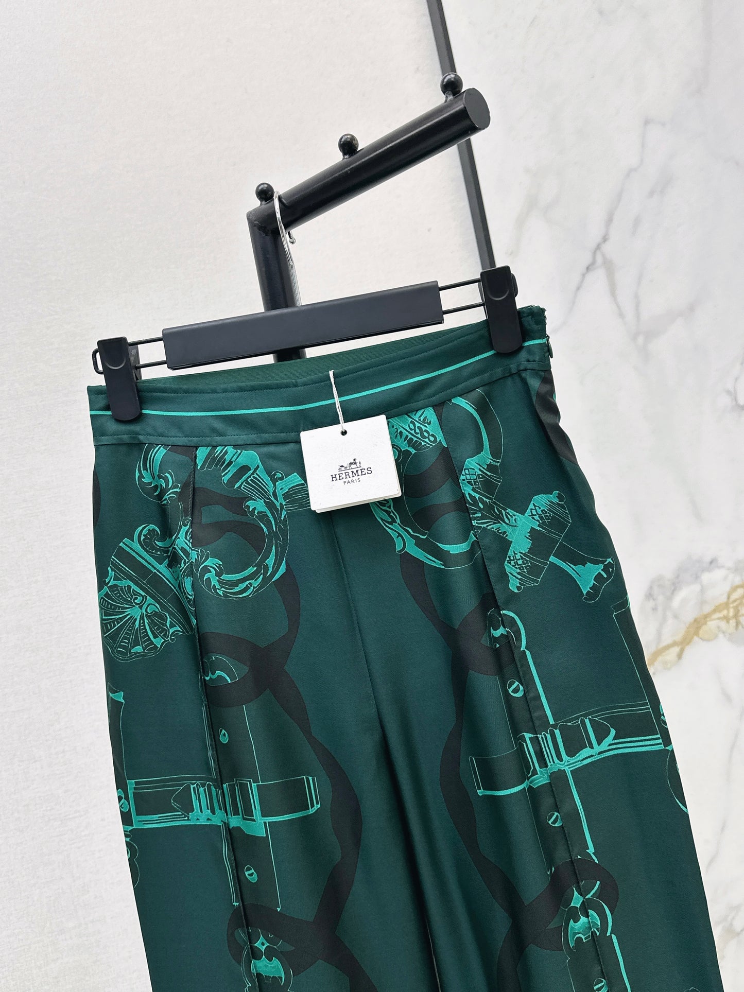 26ss Chain Link Pattern Straight Leg Pants