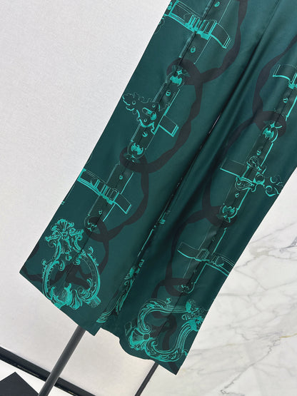 26ss Chain Link Pattern Straight Leg Pants