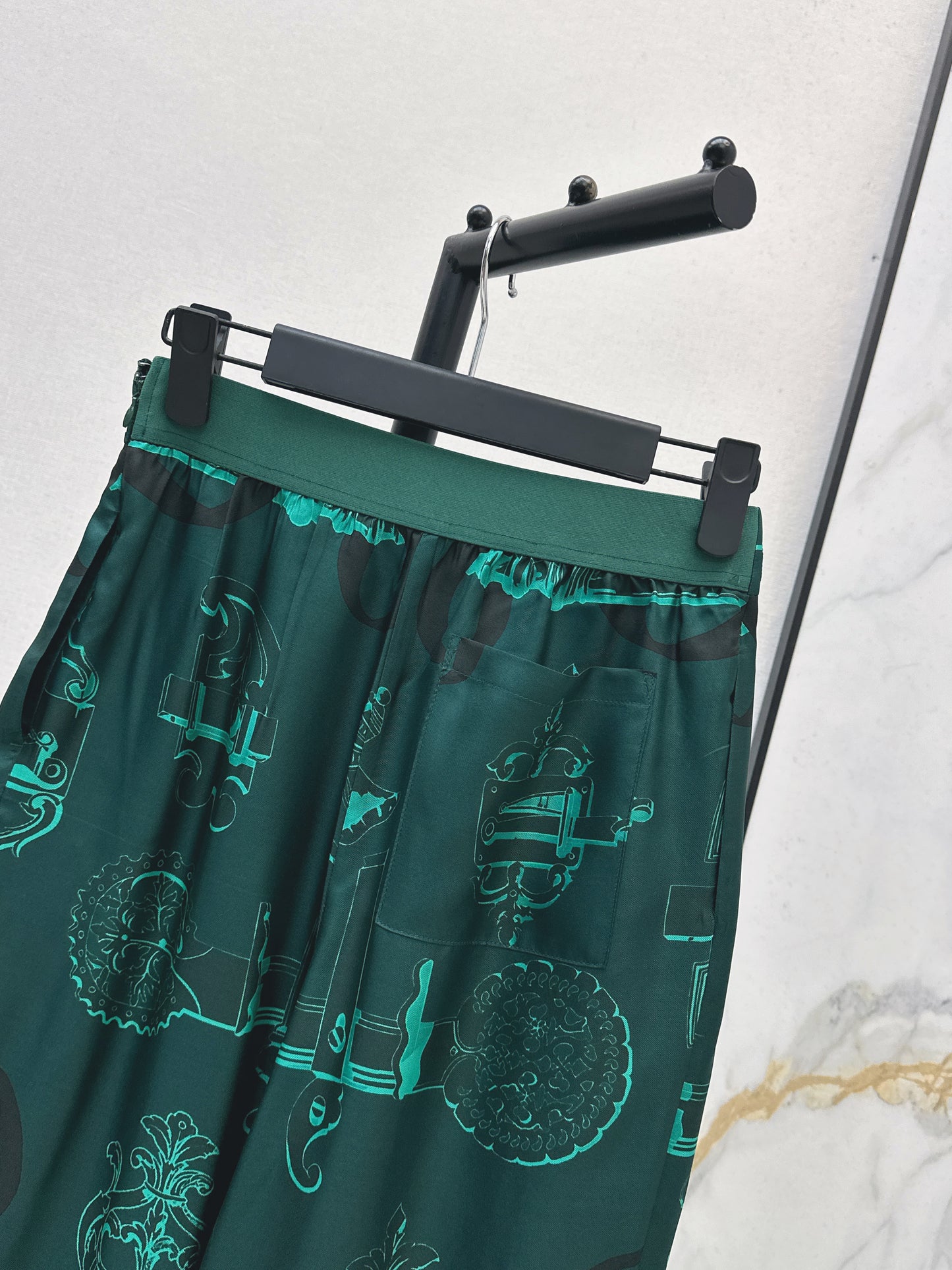 26ss Chain Link Pattern Straight Leg Pants