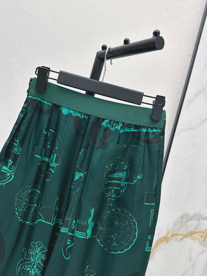 26ss Chain Link Pattern Straight Leg Pants