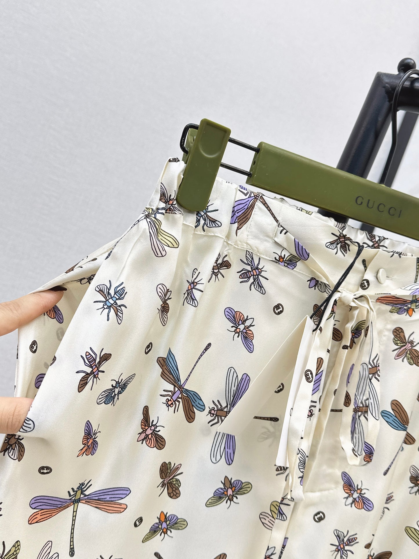 26ss Dragonfly Print Silk Pants