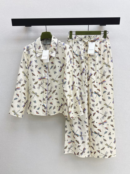 26ss Dragonfly Print Shirt