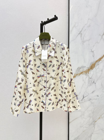 26ss Dragonfly Print Shirt