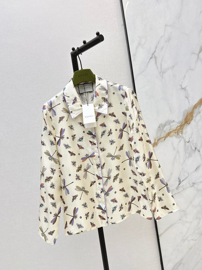 26ss Dragonfly Print Shirt