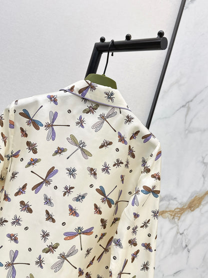 26ss Dragonfly Print Shirt