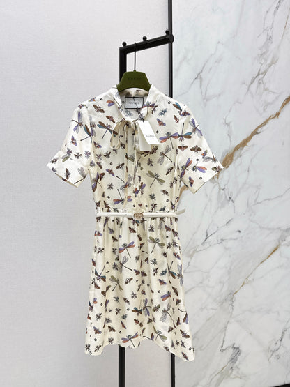 26ss Dragonfly Print Dress