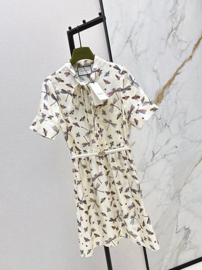 26ss Dragonfly Print Dress
