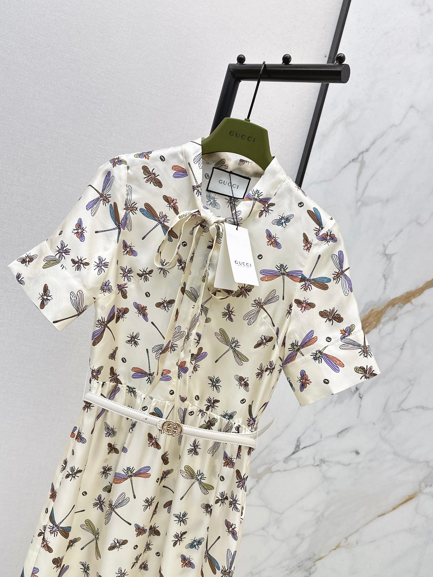 26ss Dragonfly Print Dress