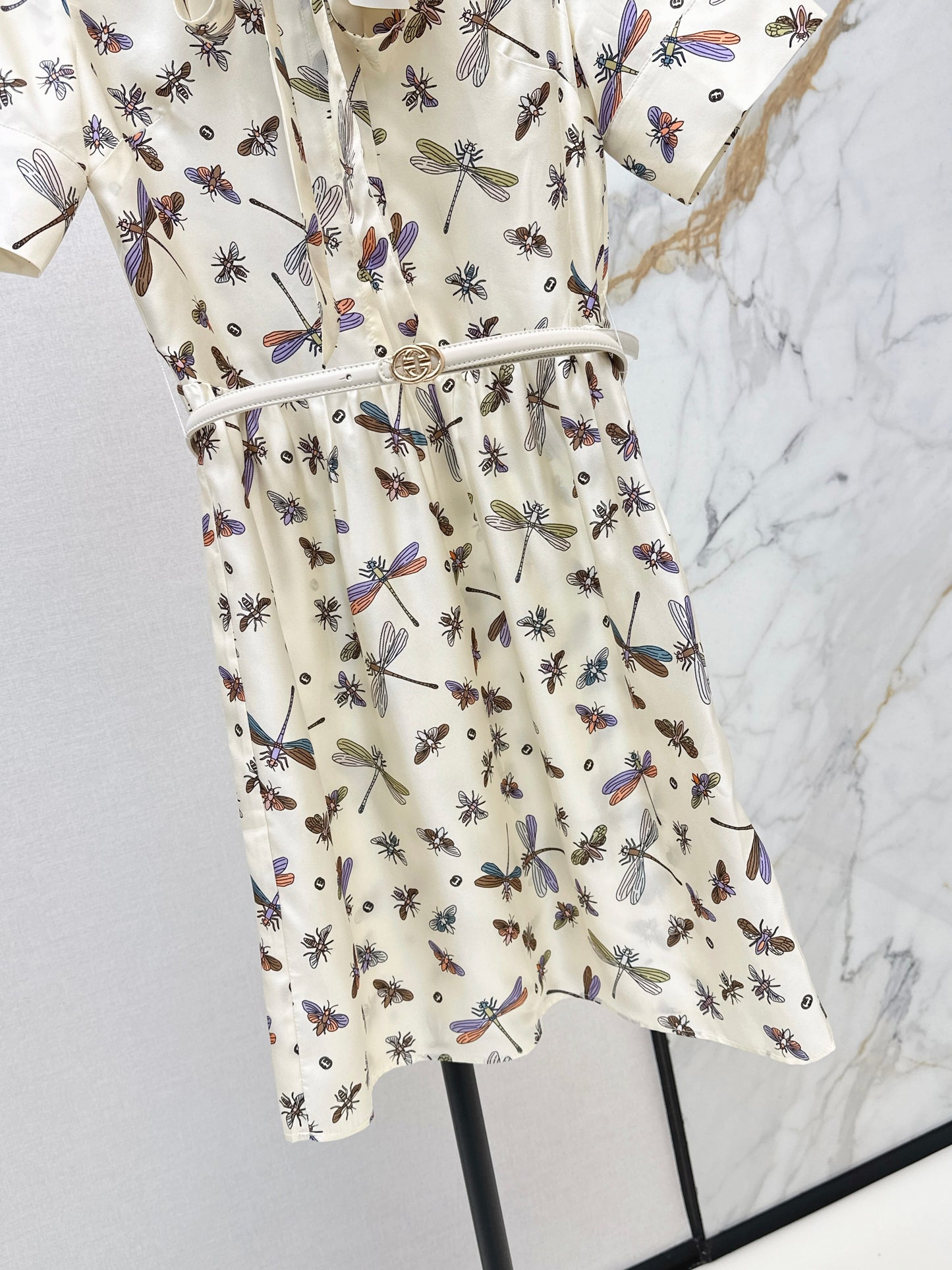 26ss Dragonfly Print Dress