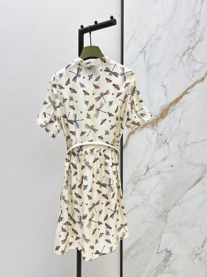 26ss Dragonfly Print Dress