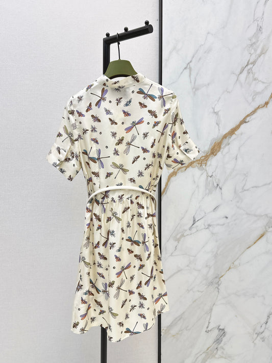26ss Dragonfly Print Dress