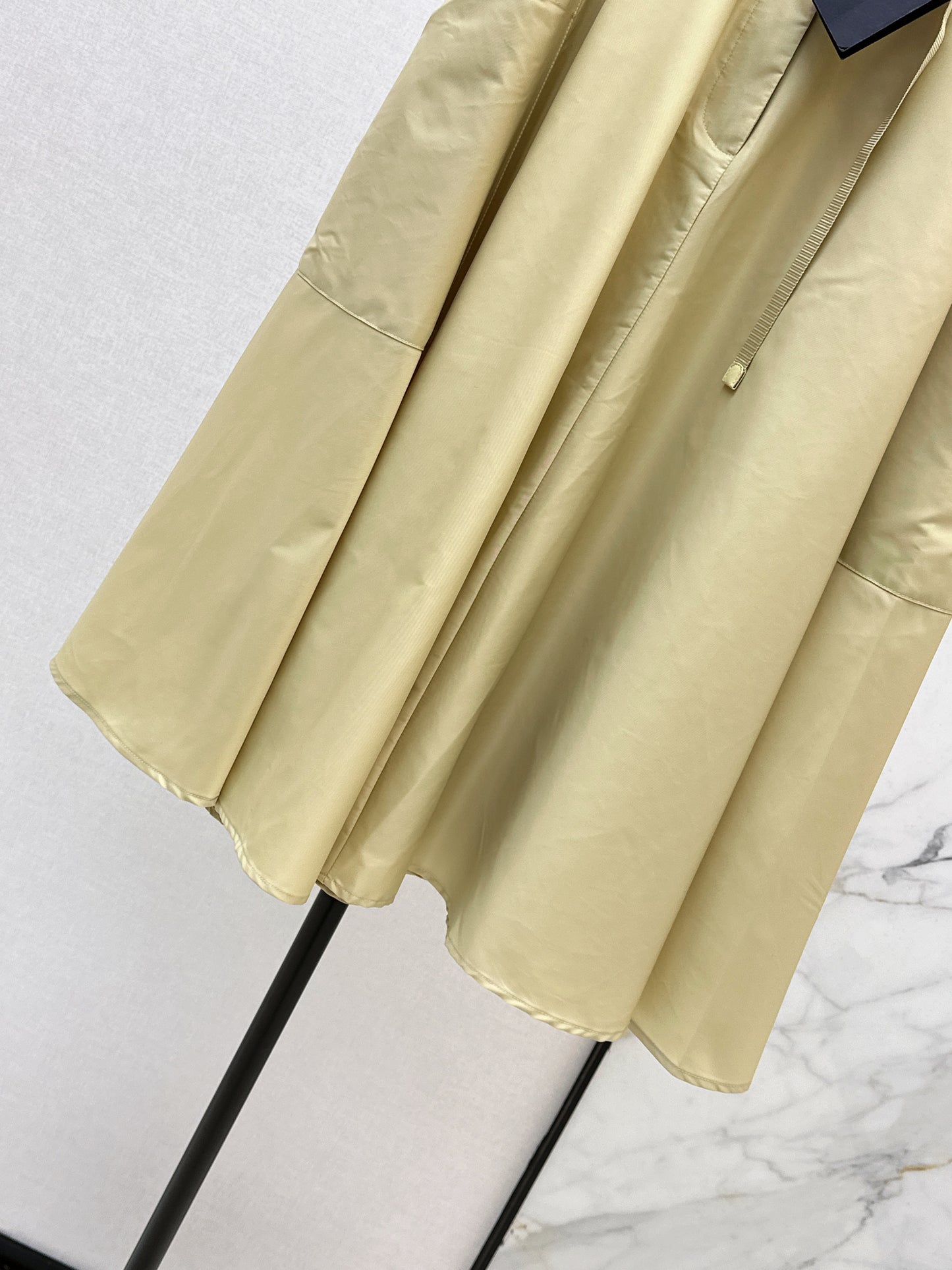 26ss Elastic waist nylon midi skirt