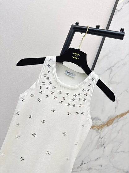 26ss Logo Gold Foil Knit Vest