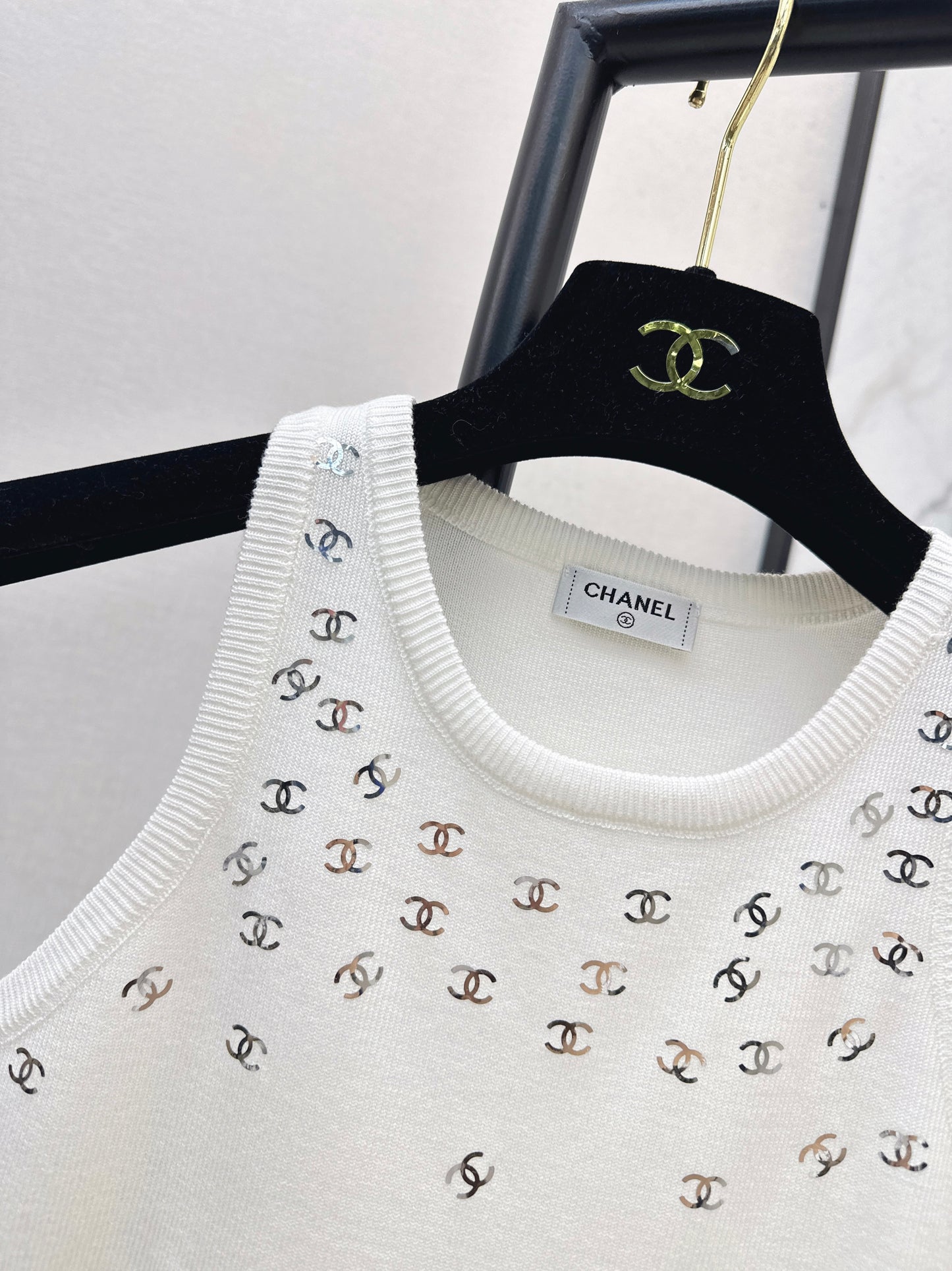 26ss Logo Gold Foil Knit Vest