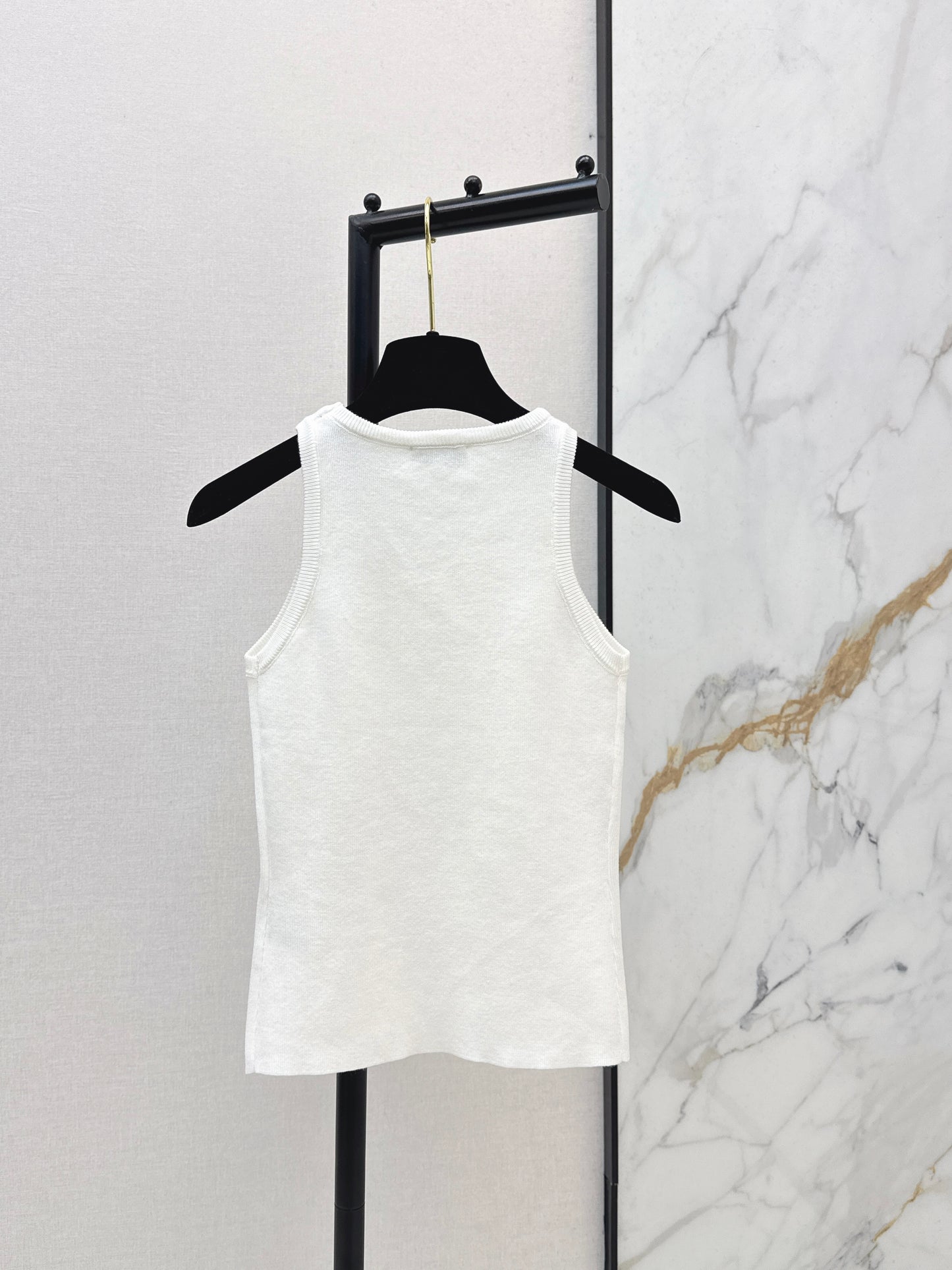 26ss Logo Gold Foil Knit Vest