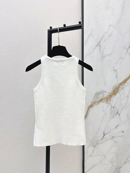 26ss Logo Gold Foil Knit Vest