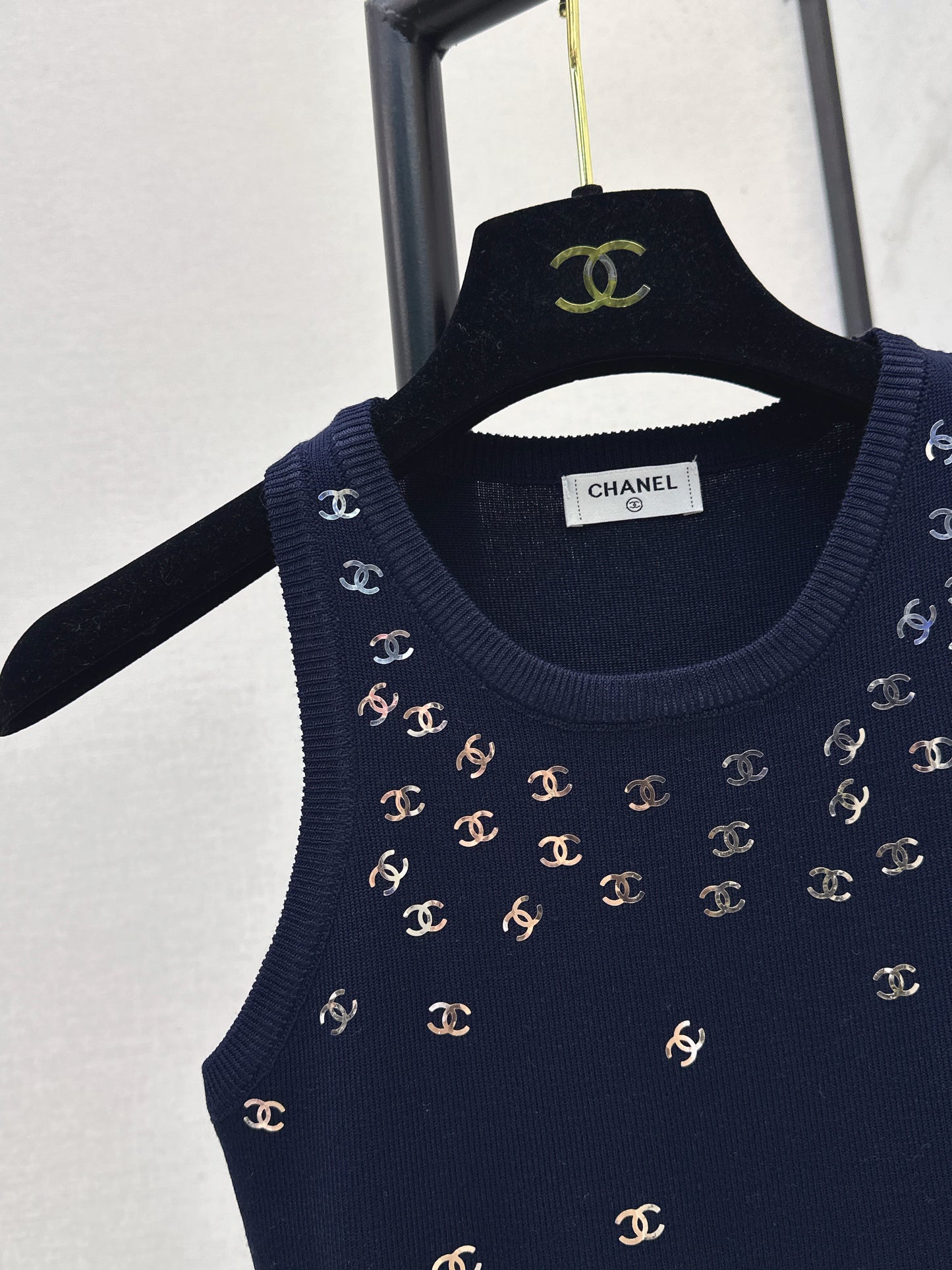 26ss Logo Gold Foil Knit Vest