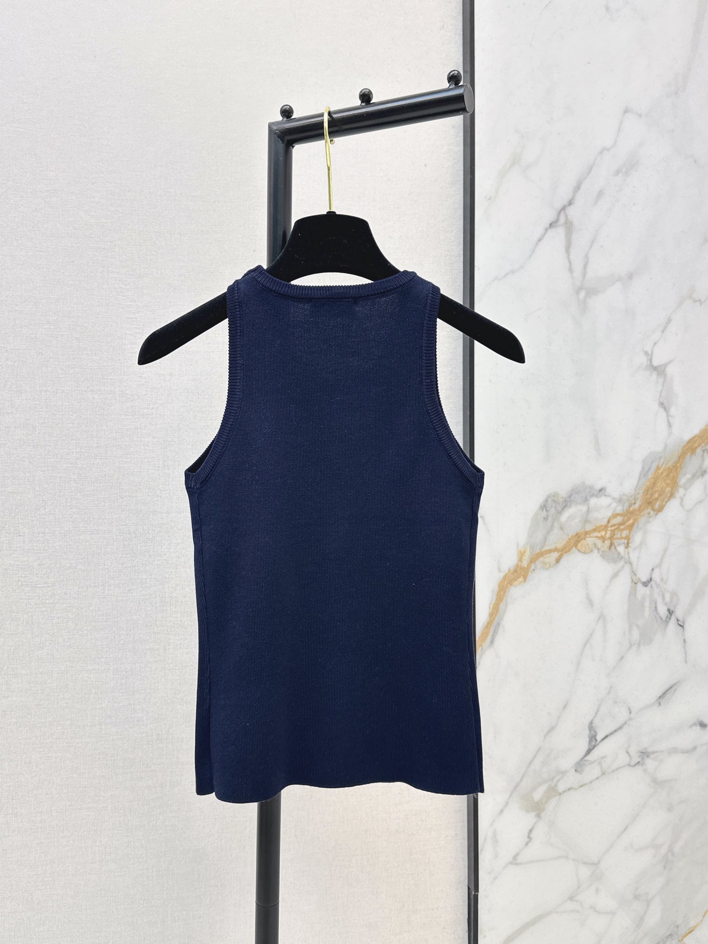 26ss Logo Gold Foil Knit Vest