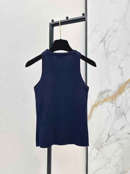26ss Logo Gold Foil Knit Vest