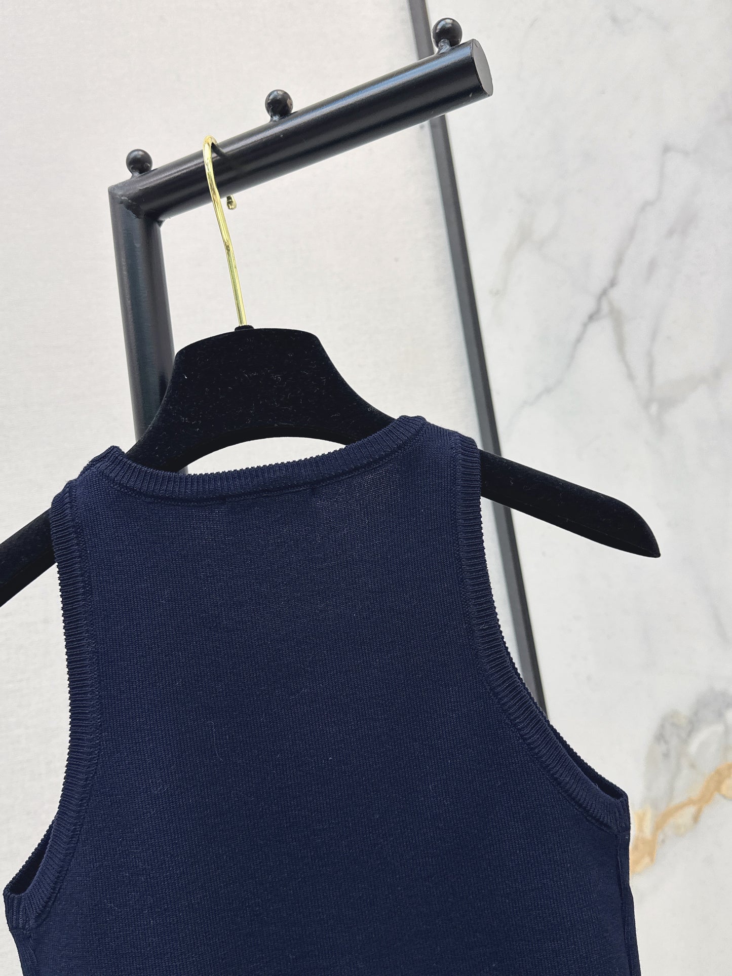 26ss Logo Gold Foil Knit Vest