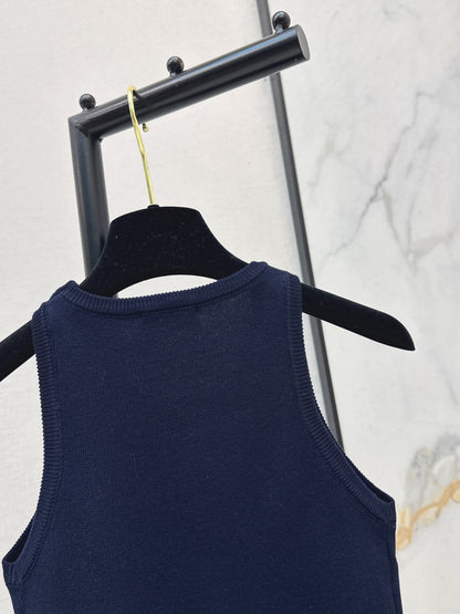 26ss Logo Gold Foil Knit Vest