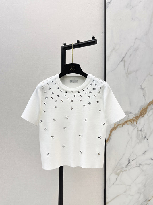 26ss Logo Gold Foil Knit T-Shirt