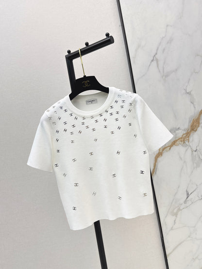 26ss Logo Gold Foil Knit T-Shirt