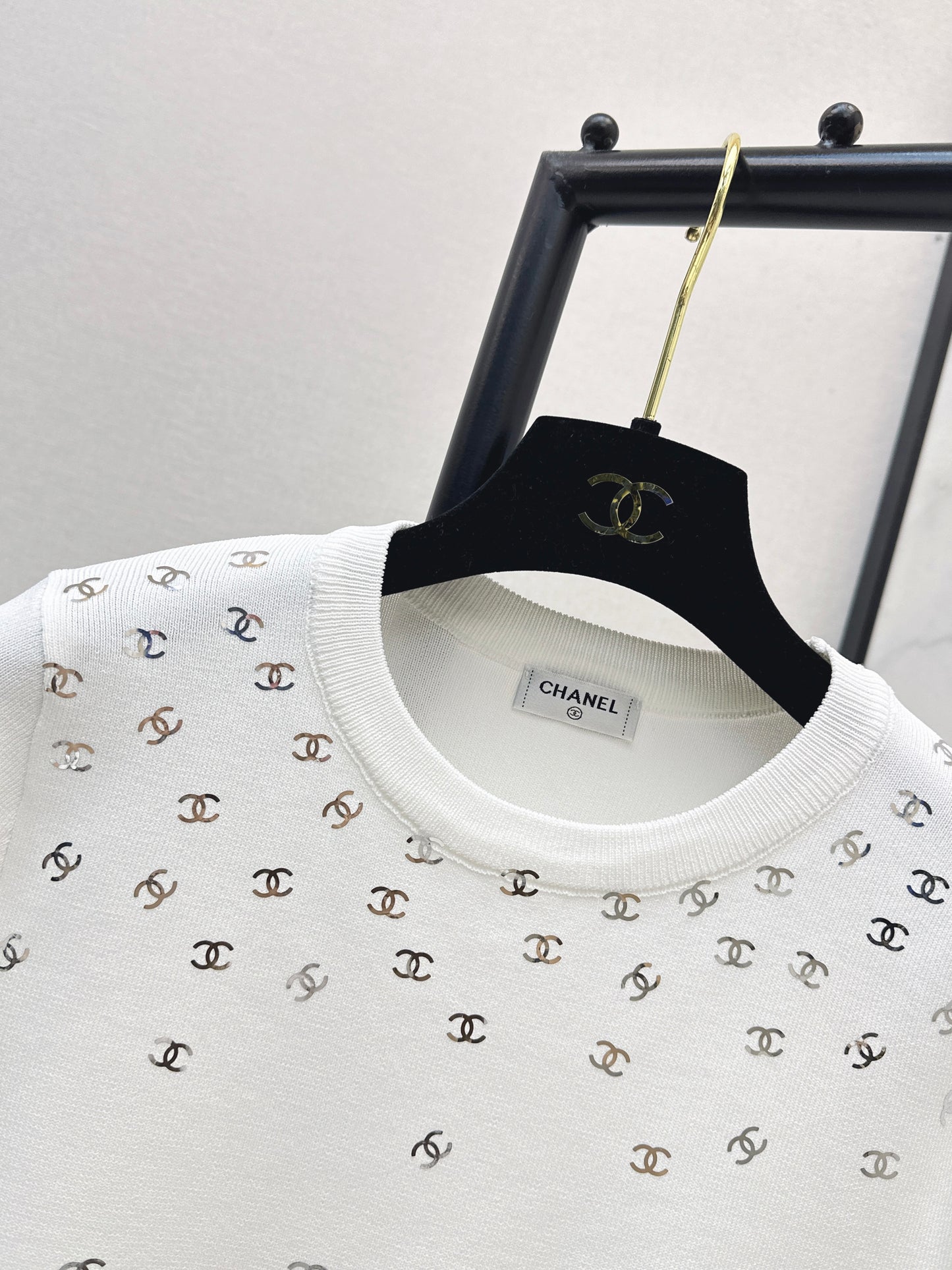 26ss Logo Gold Foil Knit T-Shirt