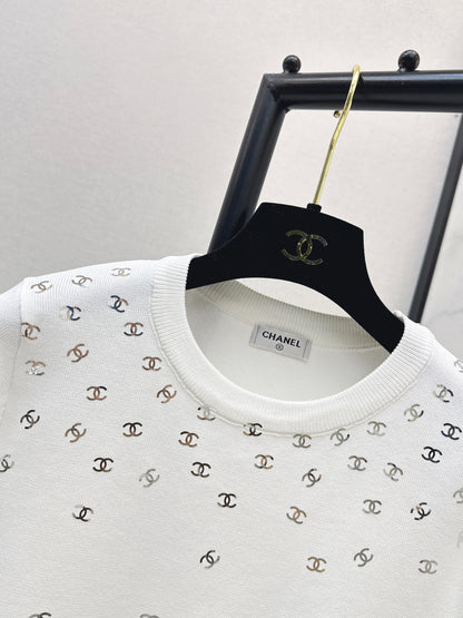 26ss Logo Gold Foil Knit T-Shirt