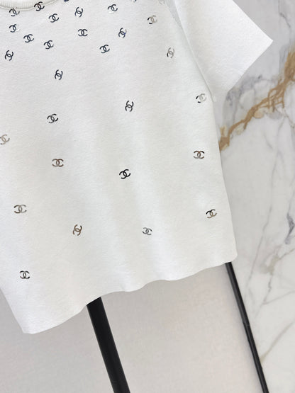 26ss Logo Gold Foil Knit T-Shirt